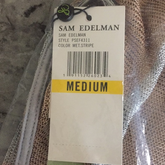 NWT SAM EDELMAN Metallic Crop Top Medium Rose Gold - Picture 6 of 6
